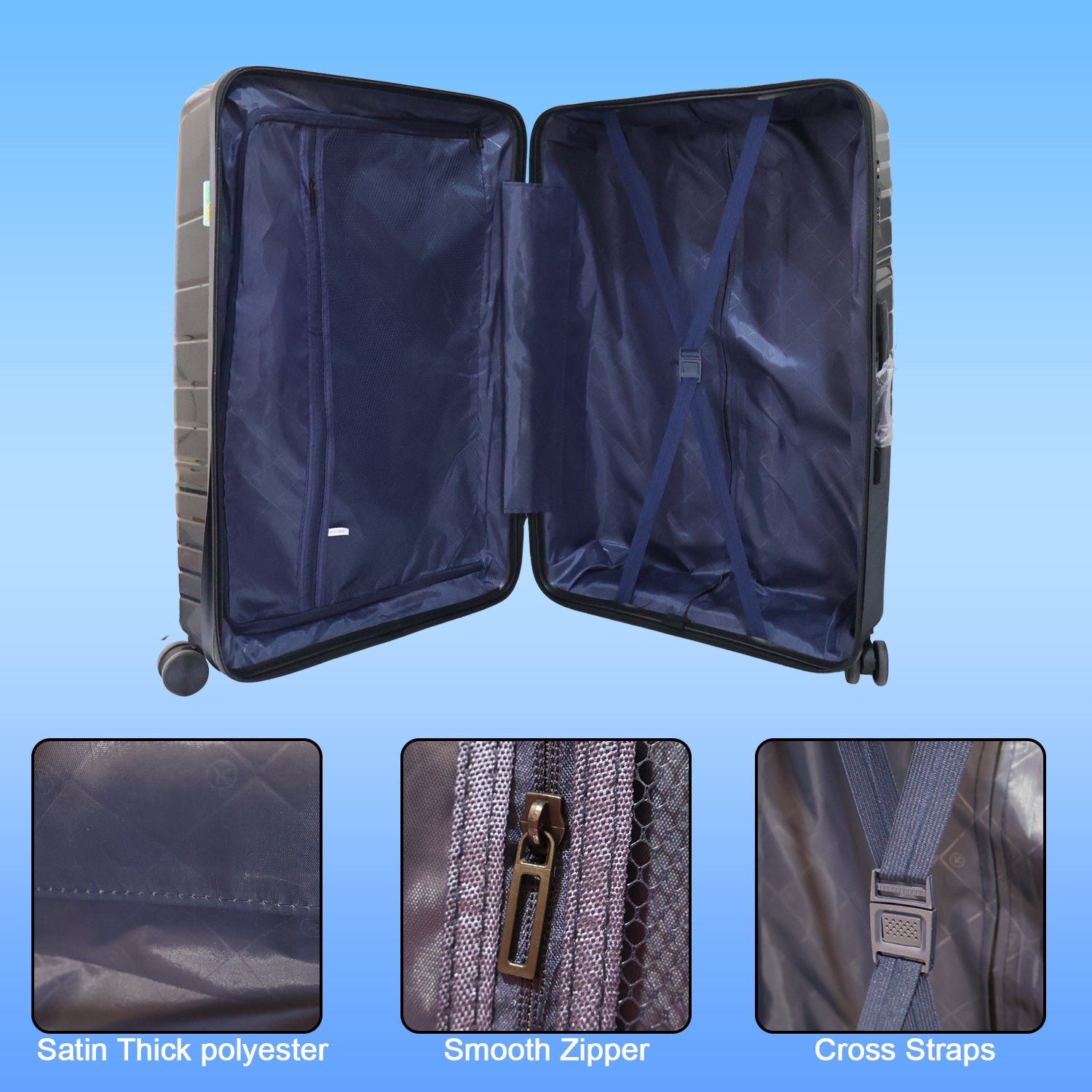Big 4 in 1 Luggage with Wheels Travel suitcases Set (4 Pcs Set / Different Size) Big 4 in 1 Luggage with Wheels Travel suitcases Set (4 Pcs Set / Different Size)